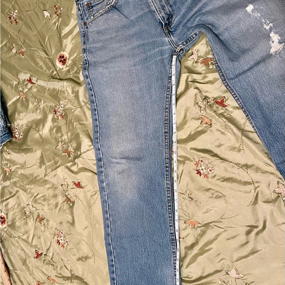#2- Levi's 505 Relaxed Blue Jeans Denim Men, W/34, L/29, straight leg, pre owned - Picture 6 of 13